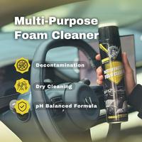650ml Multi-Purpose Car Upholstery Foam Cleaner with Sponge and Cloth, No Rinse Needed, Keeps Your Car Interior Clean and Fra...