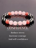 Natural Stone Pink Crystal Black Agate Bracelet, Fashionable and Versatile Design Suitable for Wearing at Any Time, Gift for ...