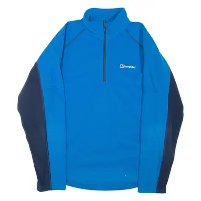 BERGHAUS Mens Fleece Blue 1/4 Zip M