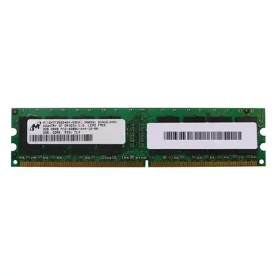 Micron MT16HTF25664AY-53EA1 | 2GB DDR2-533MHz PC2-4200 Non-ECC Unbuffered UDIMM CL4 2Rx8 1.8V 240-Pin Memory Module