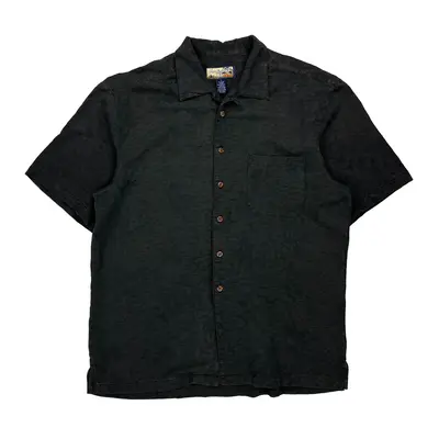 Havana Jack''S Cafe Hawaiian Shirt - Large Black Polyester