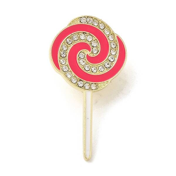 Cute Hot Pink Lollipop Enamel Pins