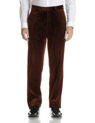 Mens Brown Velvet Pants