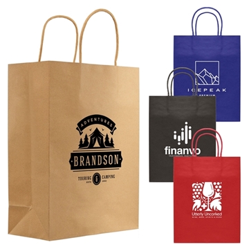 100 Customized Kraft Paper Bag - 9.4