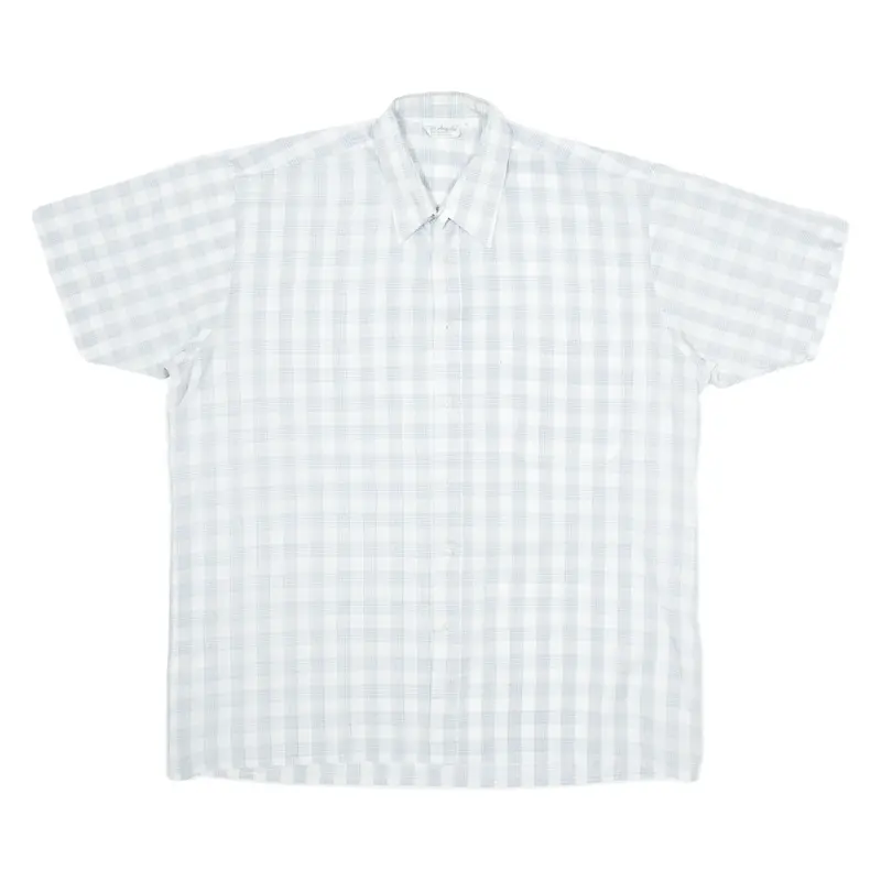 CRE ANGELO Mens Shirt Grey Check L