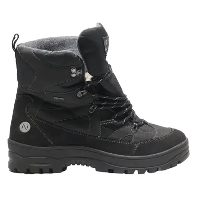 SYSTEM Lace-Up Boots Black Synthetic Mens UK 10.5