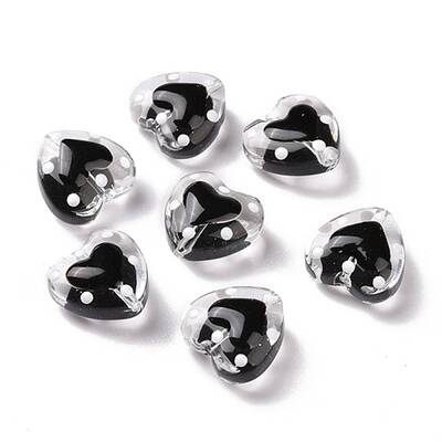 Glass Heart Beads