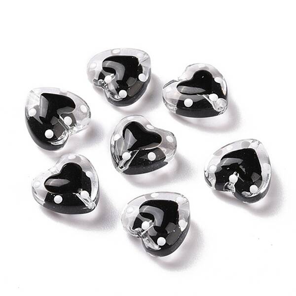 Glass Heart Beads