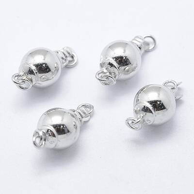 Anti-Tarnish Rhodium Plated 925 Sterling Silver Box Clasps