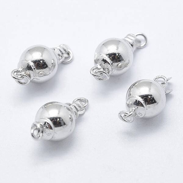 Anti-Tarnish Rhodium Plated 925 Sterling Silver Box Clasps