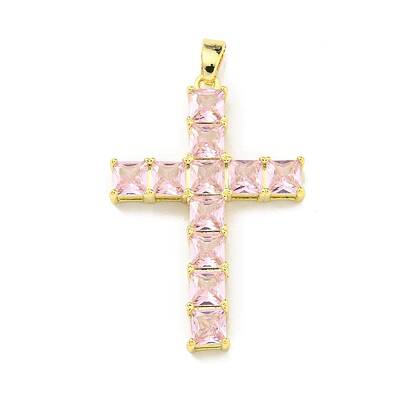 Brass Micro Pave Cubic Zirconia Pendants