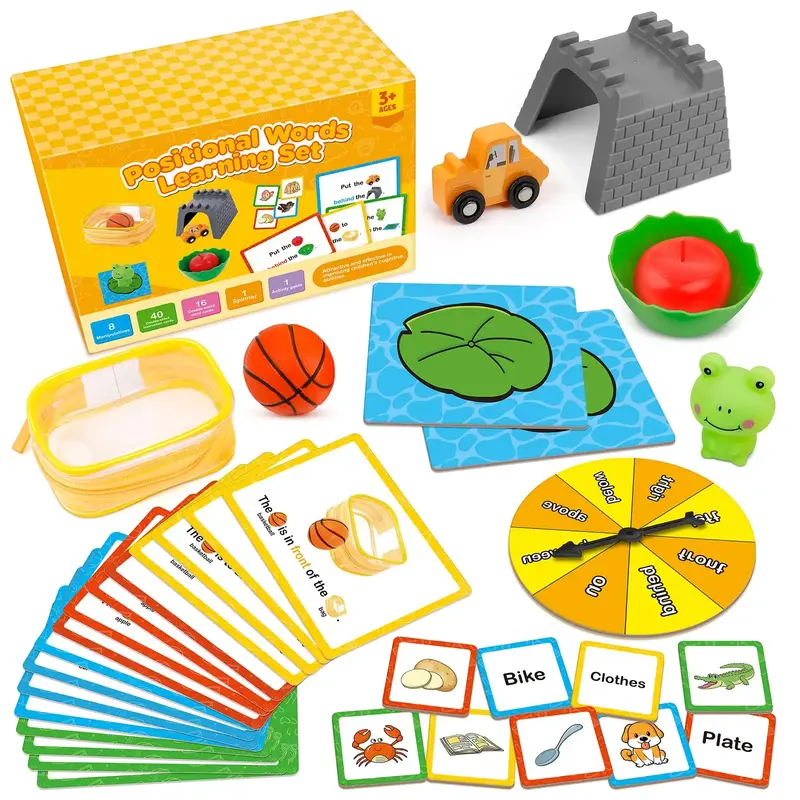 Positional Word Learning Set | Manipulatives Match Games | Educational Games for Ages 4+ | STEM Learning Activities | Flash C...