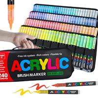 Acrylic Brush Marker Pen, 1 Set Waterproof Pen with Soft Brush Nib, Acrylic Paint Markers, Acrylic Painting Pen, Art Paint Ma...