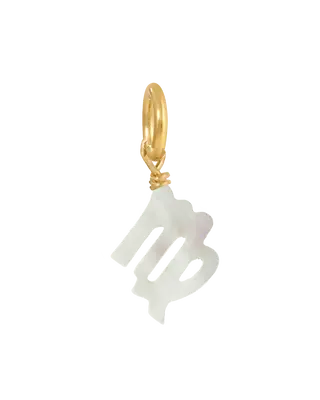 MOP Zodiac Charm | Metal Color: Gold | Sign: Virgo