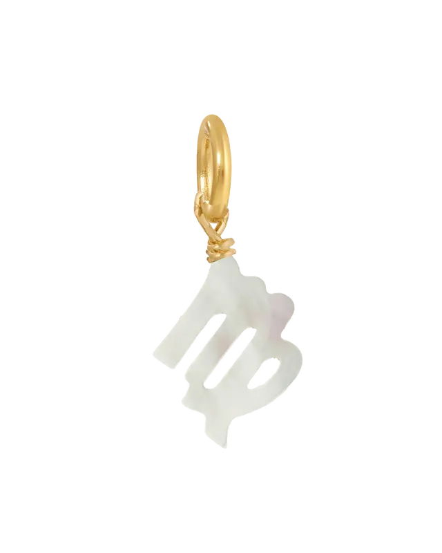 MOP Zodiac Charm | Metal Color: Gold | Sign: Virgo