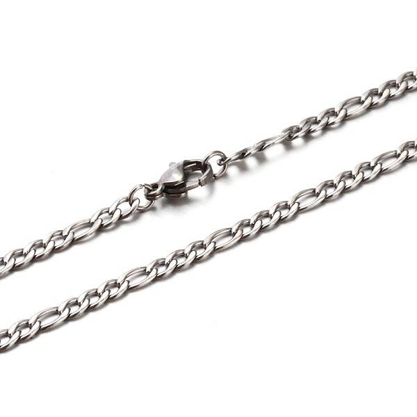 Tarnish Resistant 304 Stainless Steel Figaro Chain Necklaces