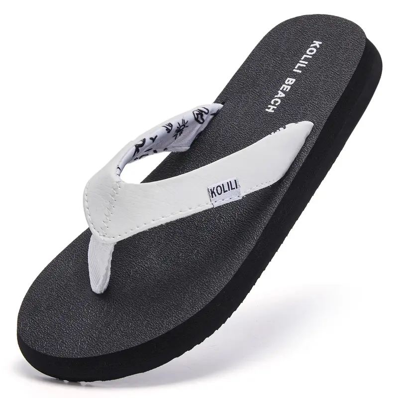 KOLILI Women's Yoga Mat Fashionable Arch Support Flip Flops Sandals Comfortable Max Cushioned Thong Sandals for Outdoor Vacat...