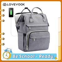 LOVEVOOK Laptop Backpack with USB Port and Laptop Compartment - Computer Bag for College, Teacher, Nurse, Travel, Work, Carry...
