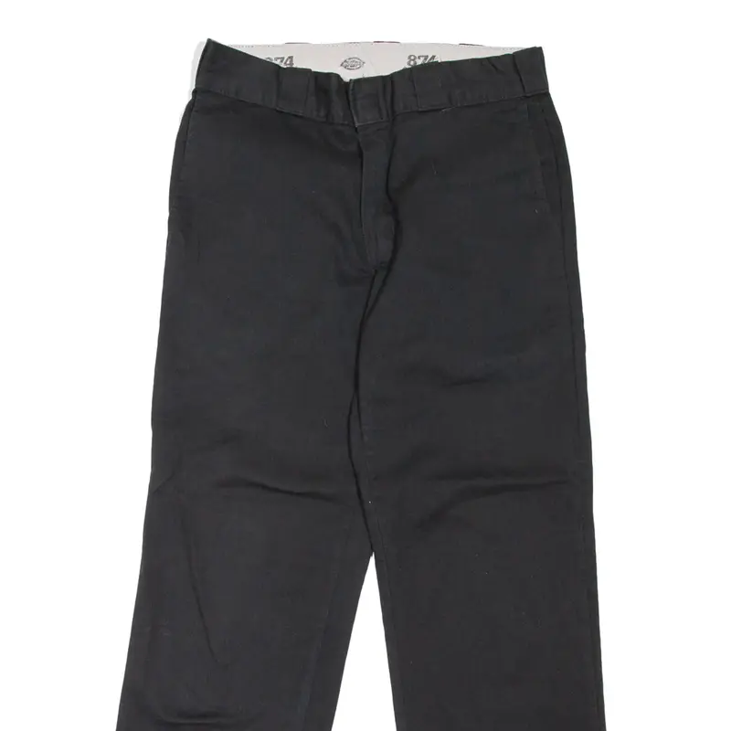 DICKIES 874 Workwear Mens Trousers Black Regular Straight W30 L30
