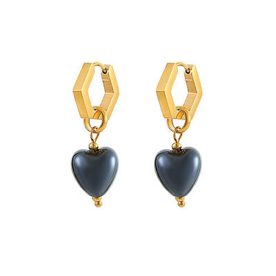 Golden 304 Stainless Steel Hoop Earrings