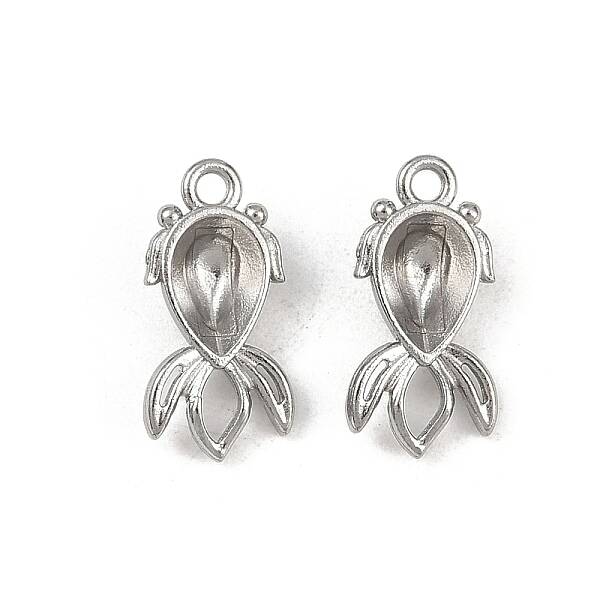 304 Stainless Steel Pendant Cabochon Settings