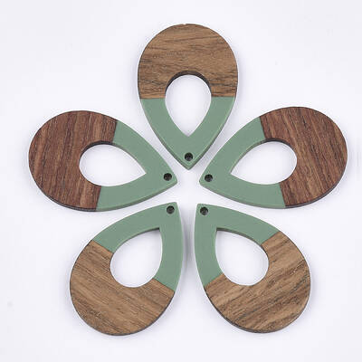Resin & Walnut Wood Pendants
