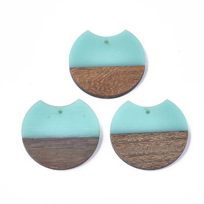 Resin & Walnut Wood Pendants