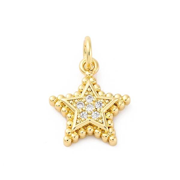 Brass Micro Pave Cubic Zirconia Charms