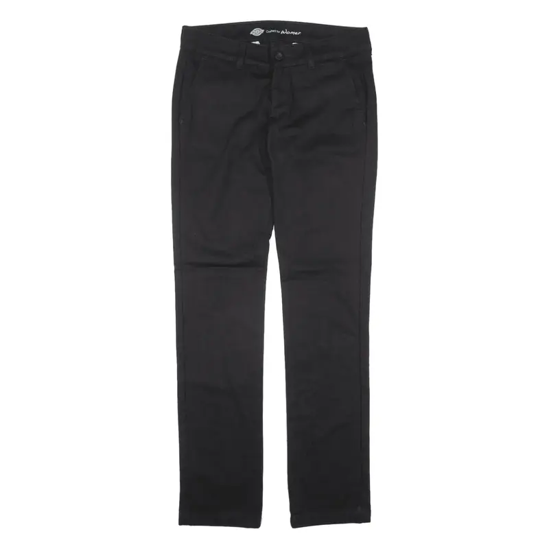 DICKIES Workwear Trousers Black Slim Straight Womens W29 L31