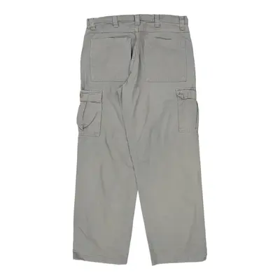 Wrangler Cargo Trousers - 34W 32L Grey Cotton