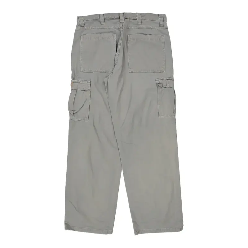 Wrangler Cargo Trousers - 34W 32L Grey Cotton