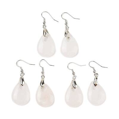 Natutal Quartz Crystal Dangle Earrings