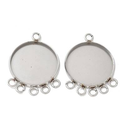 304 Stainless Steel Pendant Cabochos