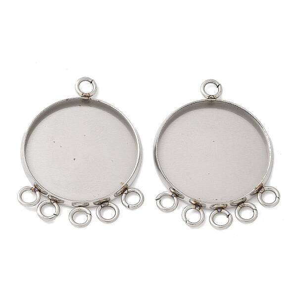 304 Stainless Steel Pendant Cabochos