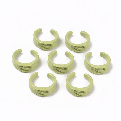 Spray Painted Alloy Cuff Rings