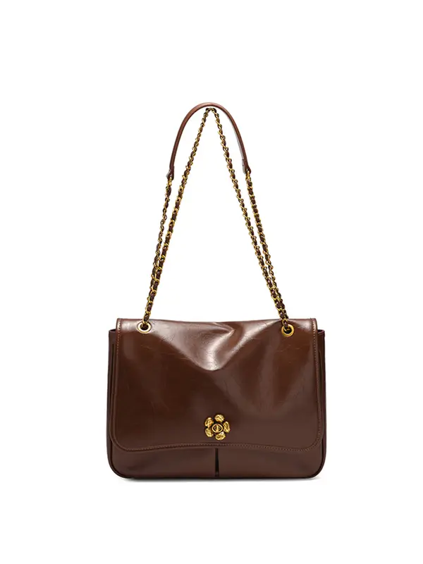 Smting golden chain flap bag with Sunflower Lock
