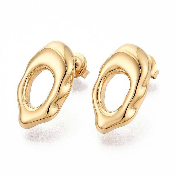 Nuggets 304 Stainless Steel Stud Earrings