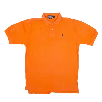 POLO RALPH LAUREN Polo Shirt Orange Short Sleeve Mens M