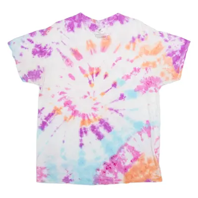COMFORT SOFT Mens Tie Dye T-Shirt White L