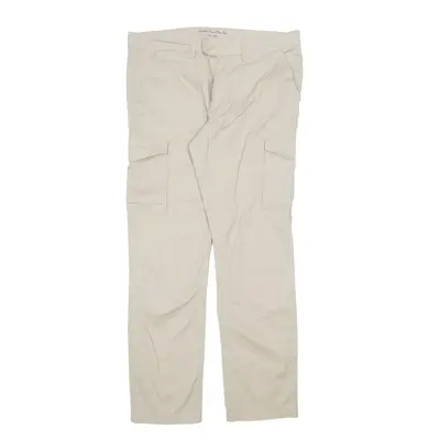 CHARLES VOGELE Cargo Trousers Beige Regular Tapered Womens W36 L32