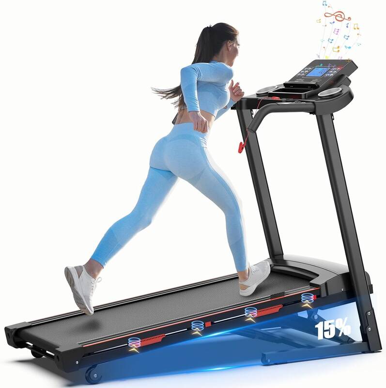 Treadmill Foldable Automatic Tilt Horsepower Folding Electric Exercise Machine