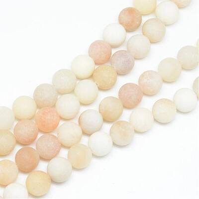 Natural White Jade Bead Strands