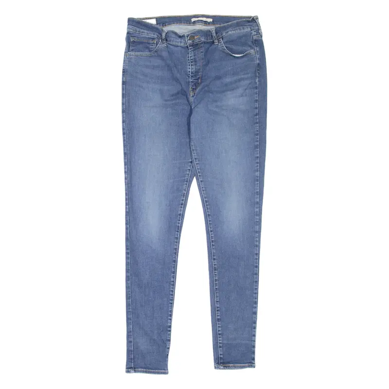 LEVI'S 720 High Rise BIG E Womens Jeans Blue Slim Skinny Stone Wash W32 L32