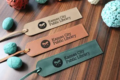 Personalized Leather Bookmark for Library Members and Staff , Real Leather, Same Day Shipping, Free Shipping US