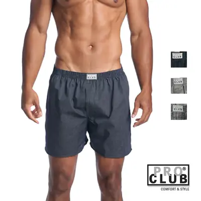 PROCLUB Men's 2 Pack Boxer Trunks PRO CLUB Comfort Underwear Casual Boxers Trunk Assorted Colors Patterns Plaid Designs Cotto...