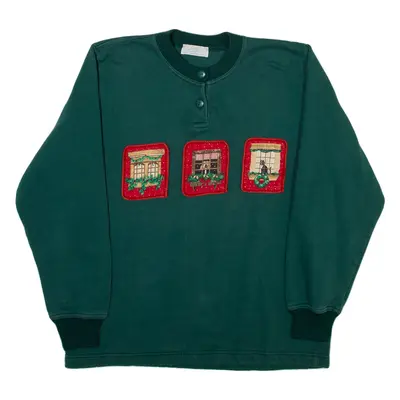 ROSSELLA Christmas Womens Sweatshirt Green L