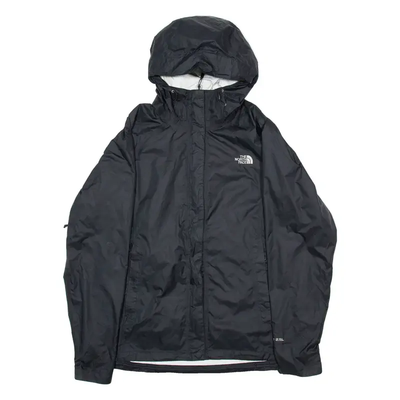 THE NORTH FACE Womens Track Jacket Black Nylon Hooded L