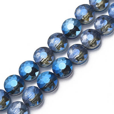 Electroplate Transparent Glass Beads Strands