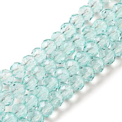 Transparent Baking Paint Glass Beads Strands