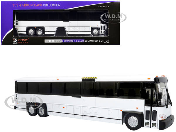 MCI D4500CT Commuter Coach Bus Blank White \
